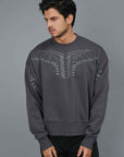SWEATSHIP WITH FRONT PRINT