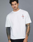 T-SHIRT CON LOGO GOTICO WHITE