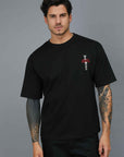 T-SHIRT CON LOGO GOTICO BLACK