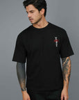 T-SHIRT CON LOGO GOTICO BLACK