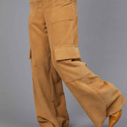 CARGO VELVED PANTS IN COSTE CAMEL