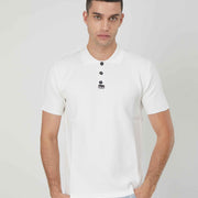 POLO IN MAGLIA A COSTE WHITE