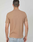 POLO IN MAGLIA A COSTE BEIGE