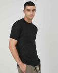 MAGLIA TRAFORATA BLACK