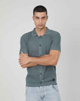 POLO CON BOTTONI OCEAN BLUE