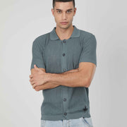 POLO CON BOTTONI OCEAN BLUE