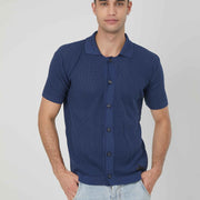 POLO CON BOTTONI BLUE