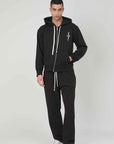 BLACK GOTIC PRINTING BLIND ZIP SWEATSHIRT