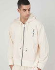 CREAM GOTIC PRINTING BLINK ZIP SWEATSHIRT