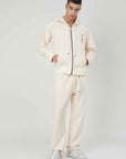 CREAM GOTIC PRINTING BLINK ZIP SWEATSHIRT