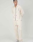 CREAM GOTIC PRINTING BLINK ZIP SWEATSHIRT