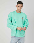 GOTIC LIGHT GREEN PRESS EMPLOYED SWEATSHIRT