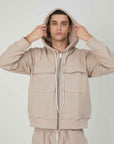 ZIP SWEATSHIRT FABRIC TURNED TASCONI BEIGE