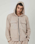 ZIP SWEATSHIRT FABRIC TURNED TASCONI BEIGE