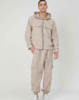 ZIP SWEATSHIRT FABRIC TURNED TASCONI BEIGE