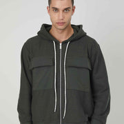 FELPA GARZATA ZIP TASCONI MILITARY