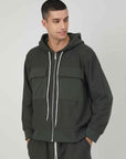 ZIP SWEATSHIRT FABRIC TURNED TASCONI MILITARY