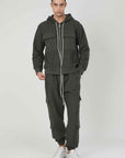 ZIP SWEATSHIRT FABRIC TURNED TASCONI MILITARY