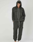 ZIP SWEATSHIRT FABRIC TURNED TASCONI MILITARY