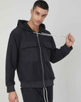 ZIP SWEATSHIRT FABRIC TURNED TASCONI DARK GREY