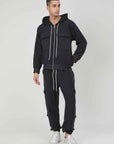 ZIP SWEATSHIRT FABRIC TURNED TASCONI DARK GREY
