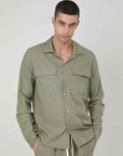 CAMICIA LINO MILITARY