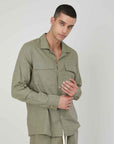 CAMICIA LINO MILITARY