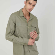 CAMICIA LINO MILITARY
