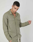 CAMICIA LINO MILITARY