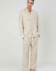 PANTALONI CARGO LINO TASCHE SAND
