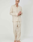 PANTALONI CARGO LINO TASCHE SAND