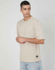 T-SHIRT ETICHETTA CROCE SAND