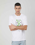 SPRAY WHITE LOGO PRINTING T-SHIRT