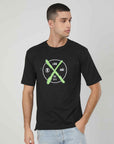 SPRAY BLACK LOGO PRINTING T-SHIRT