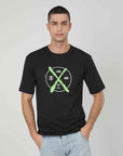 SPRAY BLACK LOGO PRINTING T-SHIRT