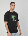 SPRAY BLACK LOGO PRINTING T-SHIRT