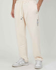 PANTALONI RICAMO STAMPA GOTICA CREAM