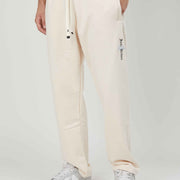PANTALONI RICAMO STAMPA GOTICA CREAM