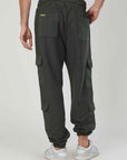 PANTALONI CARGO FELPA GARZATA MILITARY