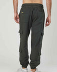 PANTALONI CARGO FELPA GARZATA MILITARY