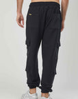 PANTALONI CARGO FELPA GARZATA GREY