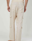 PANTALONI CARGO LINO TASCHE SAND