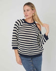 MAGLIA MONOSPALLA RIGHE BLACK&WHITE