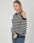MAGLIA MONOSPALLA RIGHE BLACK&WHITE