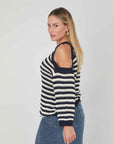 MAGLIA MONOSPALLA RIGHE BLACK&WHITE