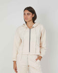 ZIP SWEATSHIRT NOT ORDINARY CREAM