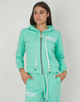 GREEN LIGHT PRESS ZIP SWEATSHIRT