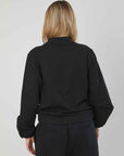 BOMBER IN SWEATSHIP LOGO BLACK