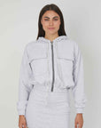 FELPA ZIP TASCONI LIGHT GREY