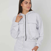 ZIP SWEATSHIRT TASCONI LIGHT GREY